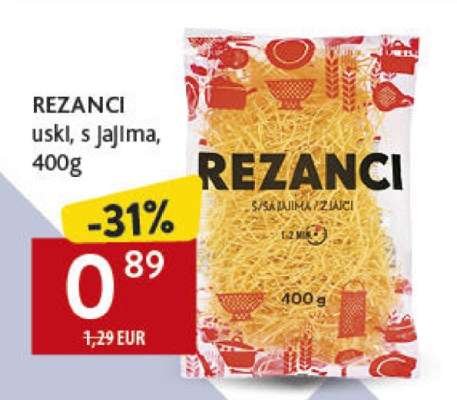 REZANCI uski, s Jajima, 400g