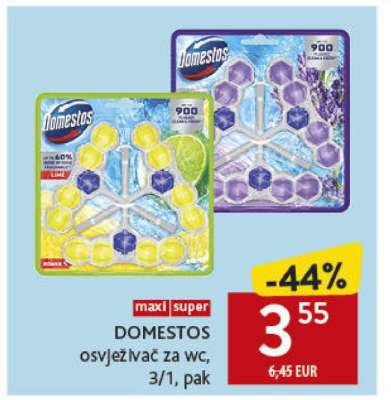 DOMESTOS osvježivač za wc, 3/1, pak