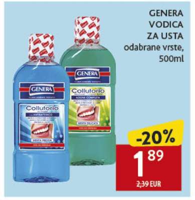 GENERA VODICA ZA USTA
