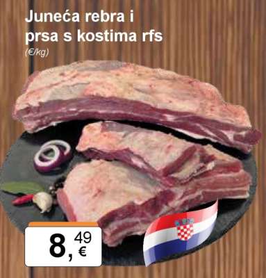 Juneća rebra i prsa s kostima rfs
