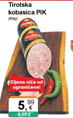Tirolska kobasica PIK