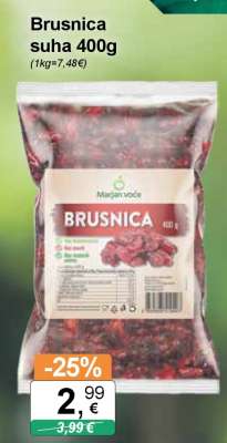 BRUSNICA suha, 400g