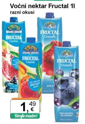 Voćni nektar Fructal 1l