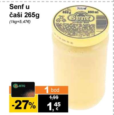 Senf u čaši 265g