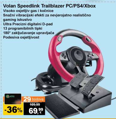 Volan Speedlink Trailblazer PC/PS4/Xbox