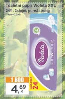 Toaletni papir Violeta XXL