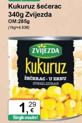 Kukuruz šećerac 340g Zvijezda