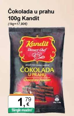 Čokolada u prahu 100g Kandit