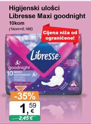 Higijenski ulošci Libresse Maxi goodnight