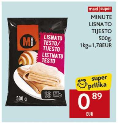 MINUTE LISNATO TIJESTO