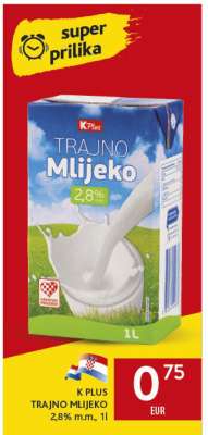 K PLUS TRAJNO MLIJEKO