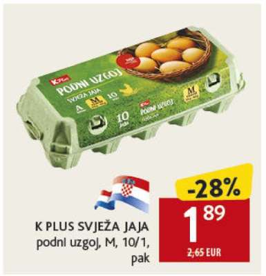 K PLUS SVJEŽA JAJA