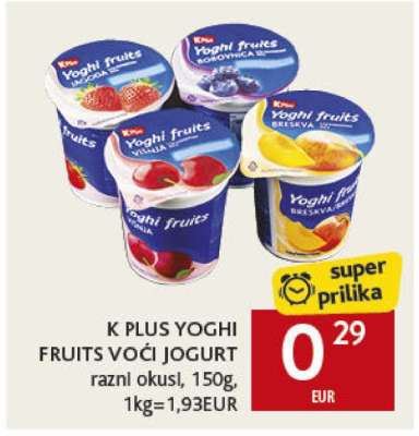 K PLUS YOGHI FRUITS VOĆI JOGURT