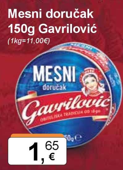 Mesni doručak 150g Gavrilović