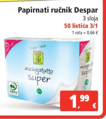 Papirnati ručnik DESPAR