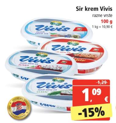 Sir krem Vivis