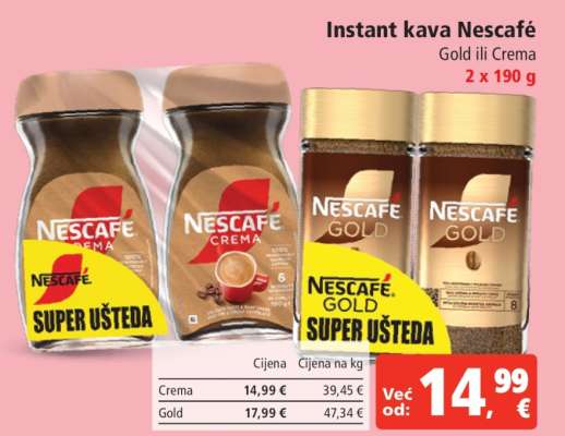 Instant kava Nescafé Gold ili Crema