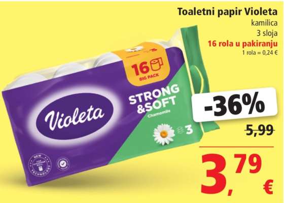 Toaletni papir Violeta