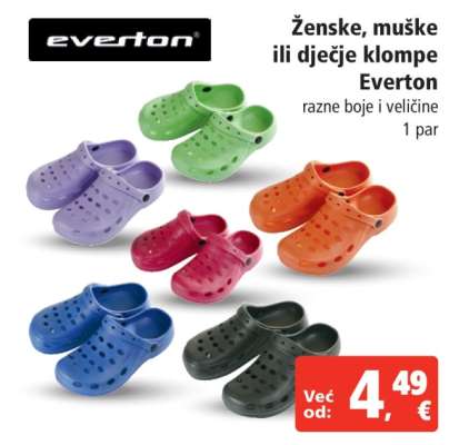 Ženske, muške ili dječje klompe Everton