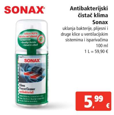 Sonax Antibakterijski čistač klima