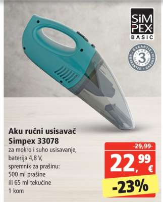 Aku ručni usisavač Simpex 33078