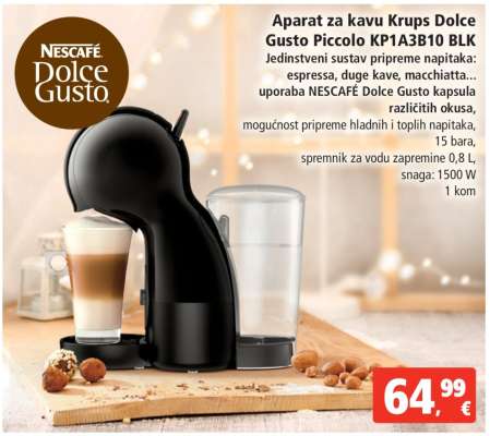 Aparat za kavu Krups Dolce Gusto Piccolo KP1A3B10 BLK