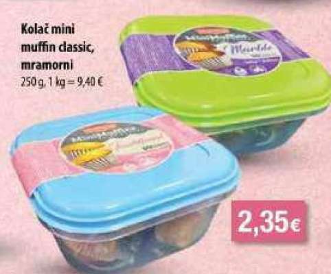 Kolač mini muffin classic, mramorni