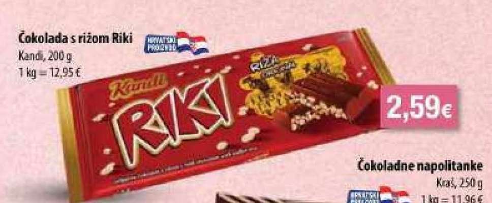 Čokolada s rižom Riki