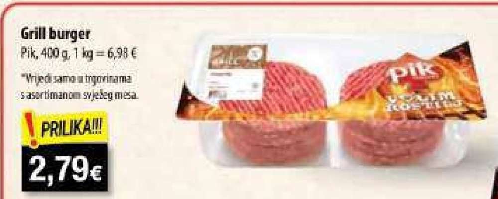 Grill burger