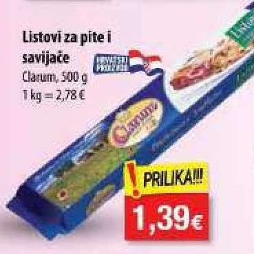 Listovi za pite i savijače