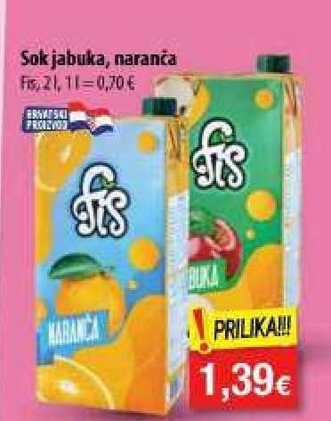 Sok jabuka, náranča