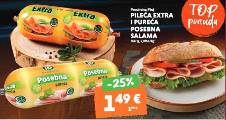 Perutnina Ptuj PILEĆA EXTRA I PUREĆA POSEBNA SALAMA