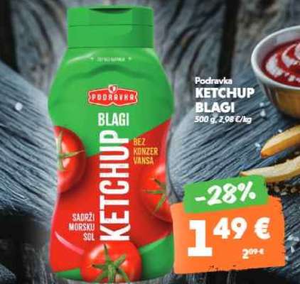 PODRAVKA Ketchup blagi