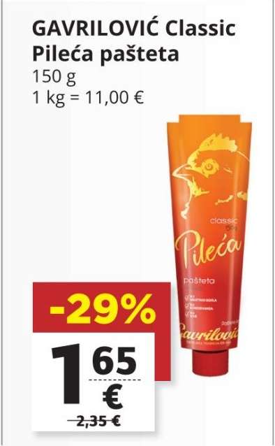 GAVRILOVIĆ Classic Pileća pašteta
