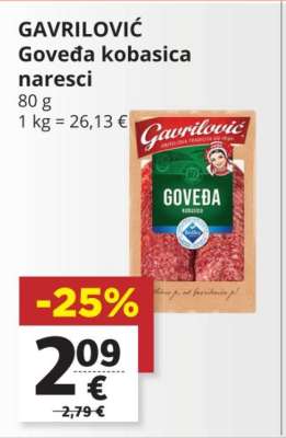 GAVRILOVIĆ Goveđa kobasica naresci