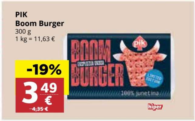 PIK Boom burger