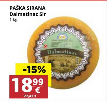 PAŠKA SIRANA Dalmatinac Sir