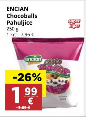 ENCIAN Chocoballs Pahuljice