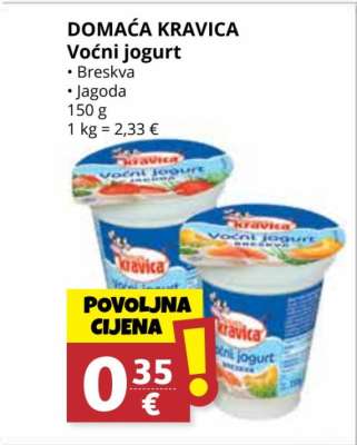 DOMAĆA KRAVICA Voćni jogurt