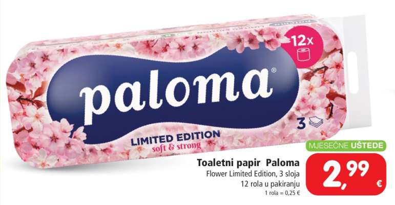 Toaletni papir Paloma