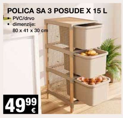POLICA SA 3 POSUDE X 15 L