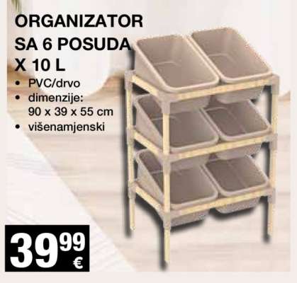 ORGANIZATOR SA 6 POSUDA X 10 L