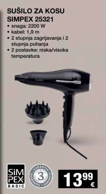 Sušilo za kosu Simpex 25321