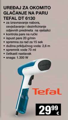 Uređaj za okomito glačanje na paru Tefal DT 6130