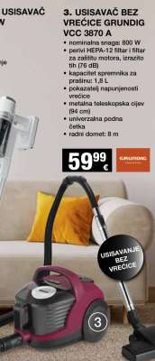 Usisavač bez vrećice Grundig VCC 3870 A