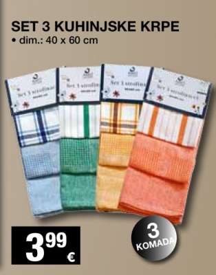 SET 3 KUHINJSKE KRPE