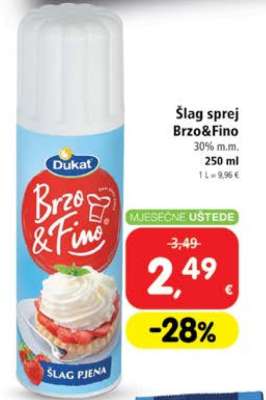 Šlag sprej Brzo&Fino