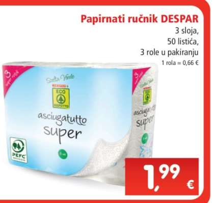 Papirnati ručnik DESPAR
