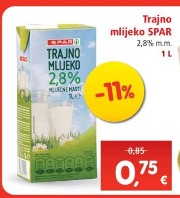 Trajno mlijeko SPAR