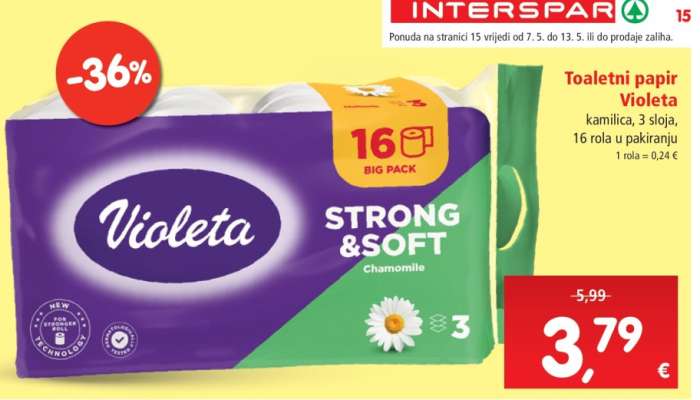 Toaletni papir Violeta